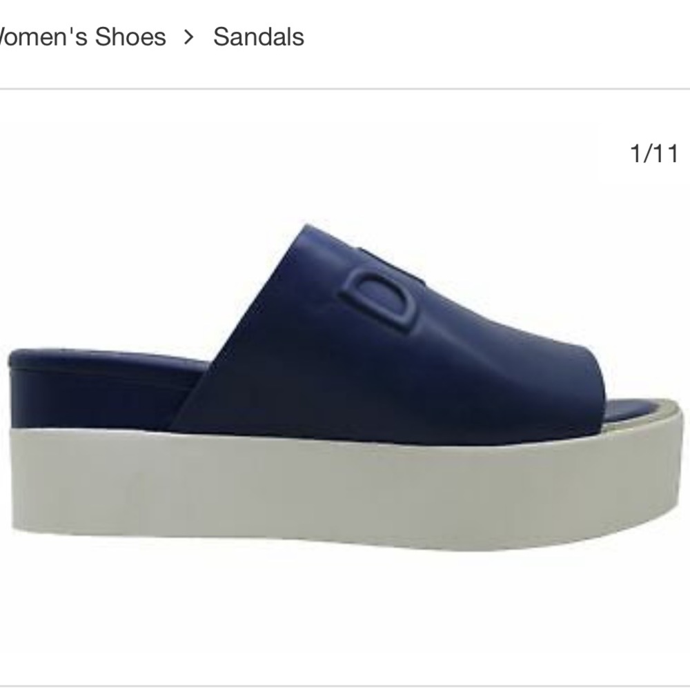 DKNY COVO Platform Slid Nappa Azure (8.5)